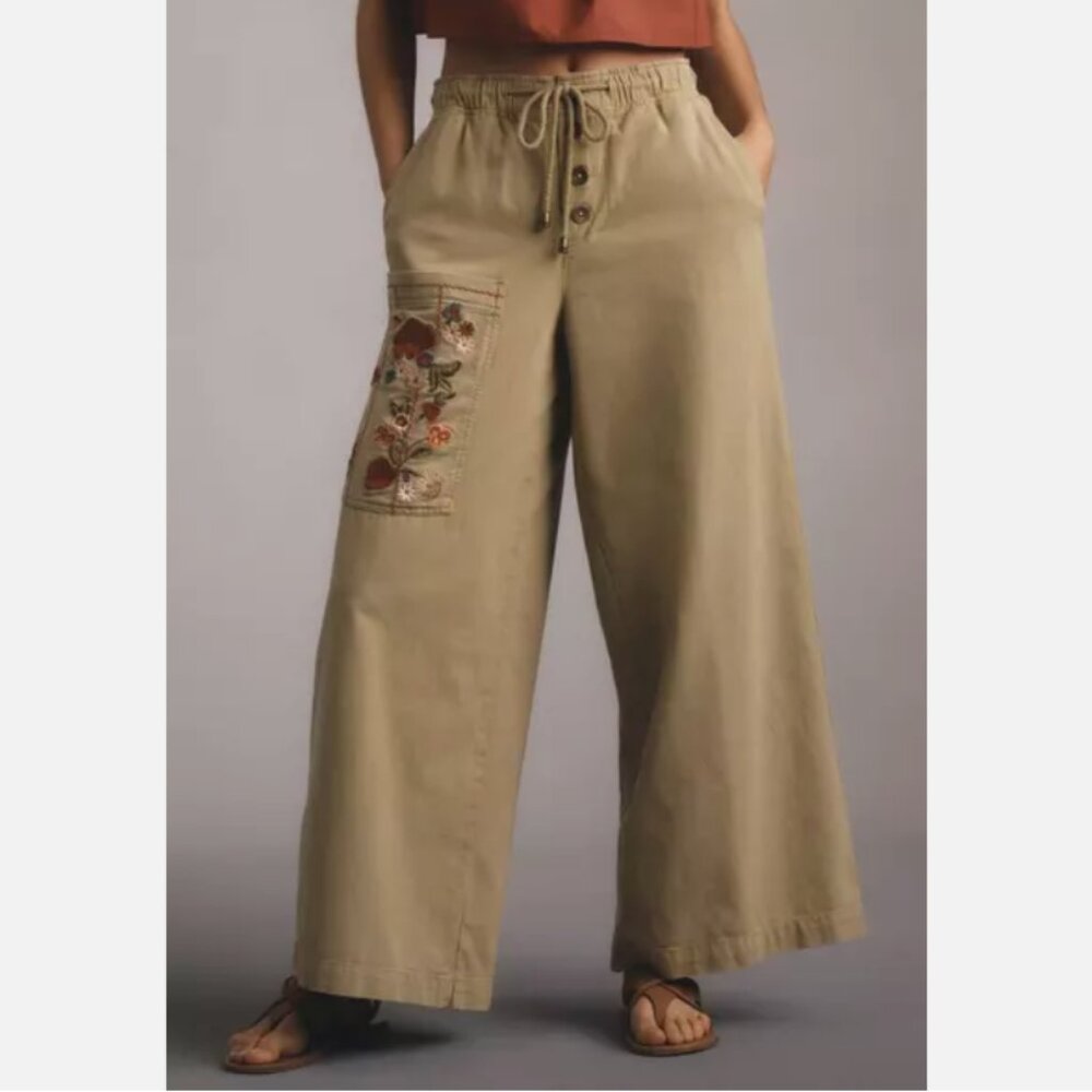 Brand New Women's Pilcro Embroidered Pull-On Pants